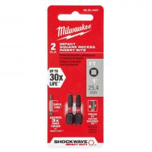 Milwaukee Tool 48-32-4421 - Shockwave Insert Bit Sq Recess No.1 - 2Pk