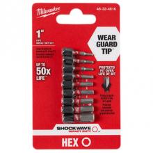 Milwaukee Tool 48-32-4616 - Shockwave 9Pc Hex 1'' Insert Bit Set