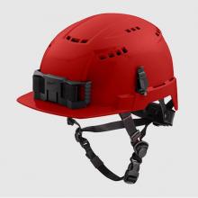 Milwaukee Tool 48-73-1328 - Red Front Brim Vented Helmet With Bolt - Class C