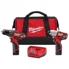 Milwaukee Tool 2497-22 - M12 Combo 3/8'' Hmr Drl/Impact Kit