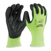 Milwaukee Tool 48-73-8910B - High Visibility Cut Level 1 Polyurethane Dipped Gloves