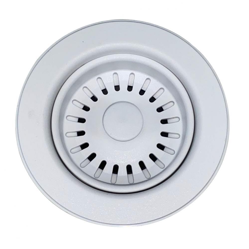 WHITE DISPOSAL FLANGE FOR GRANITE COMPOSITE SINKS