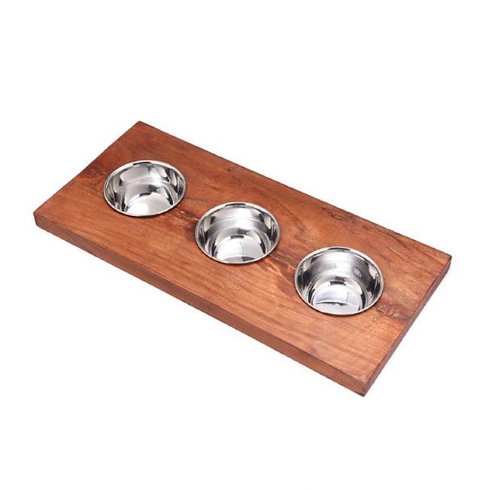 Prep Station 3 Piece Round Condiment Server