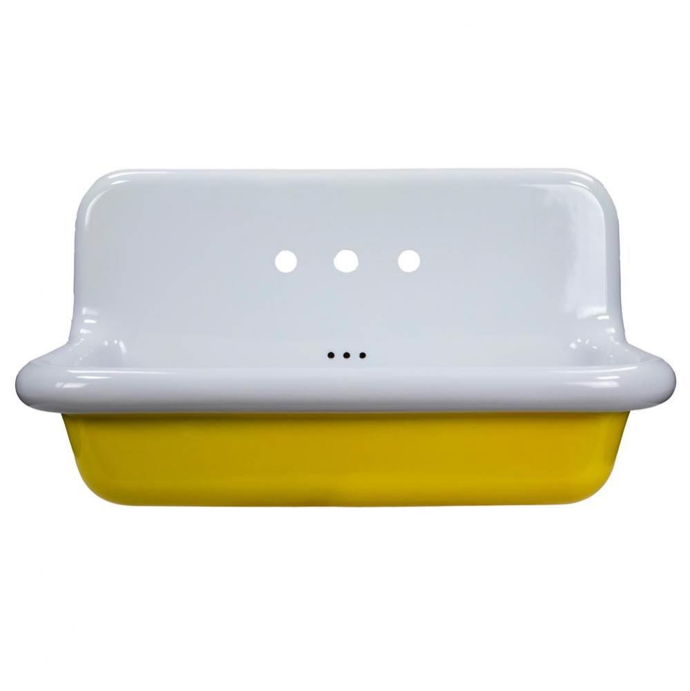 Fireclay Utility Sink In Yellow/White