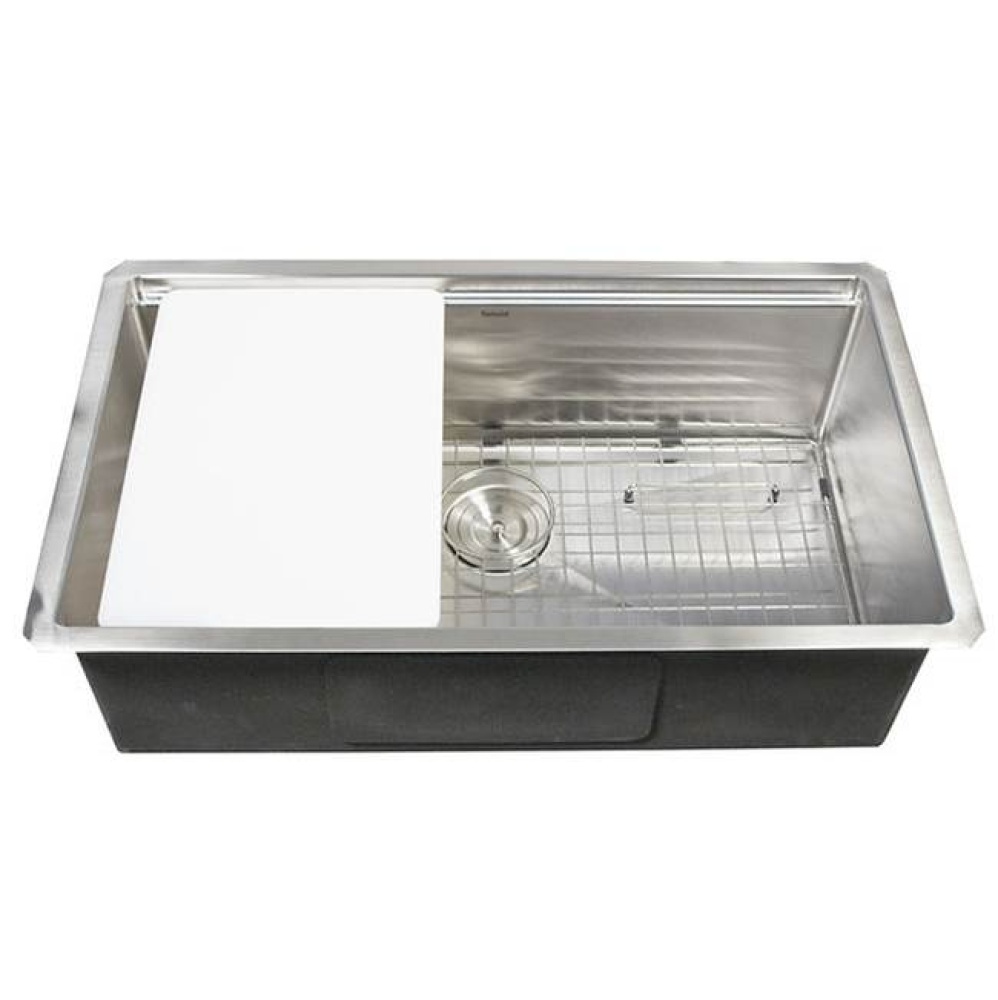 AW-PS-3219-16 All Weather Prep Station Small Radius Undermount Stainless Sink with Accessories