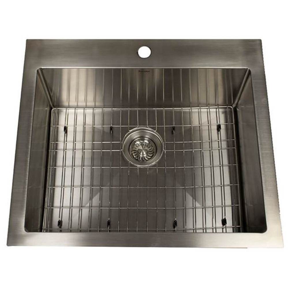 AW2522-16 All Weather Small Radius Topmount Single Hole Stainless Kitchen Sink