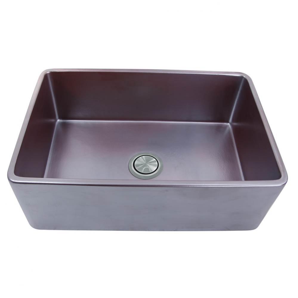 33-Inch Farmhouse Fireclay Sink with Metallic Glaze