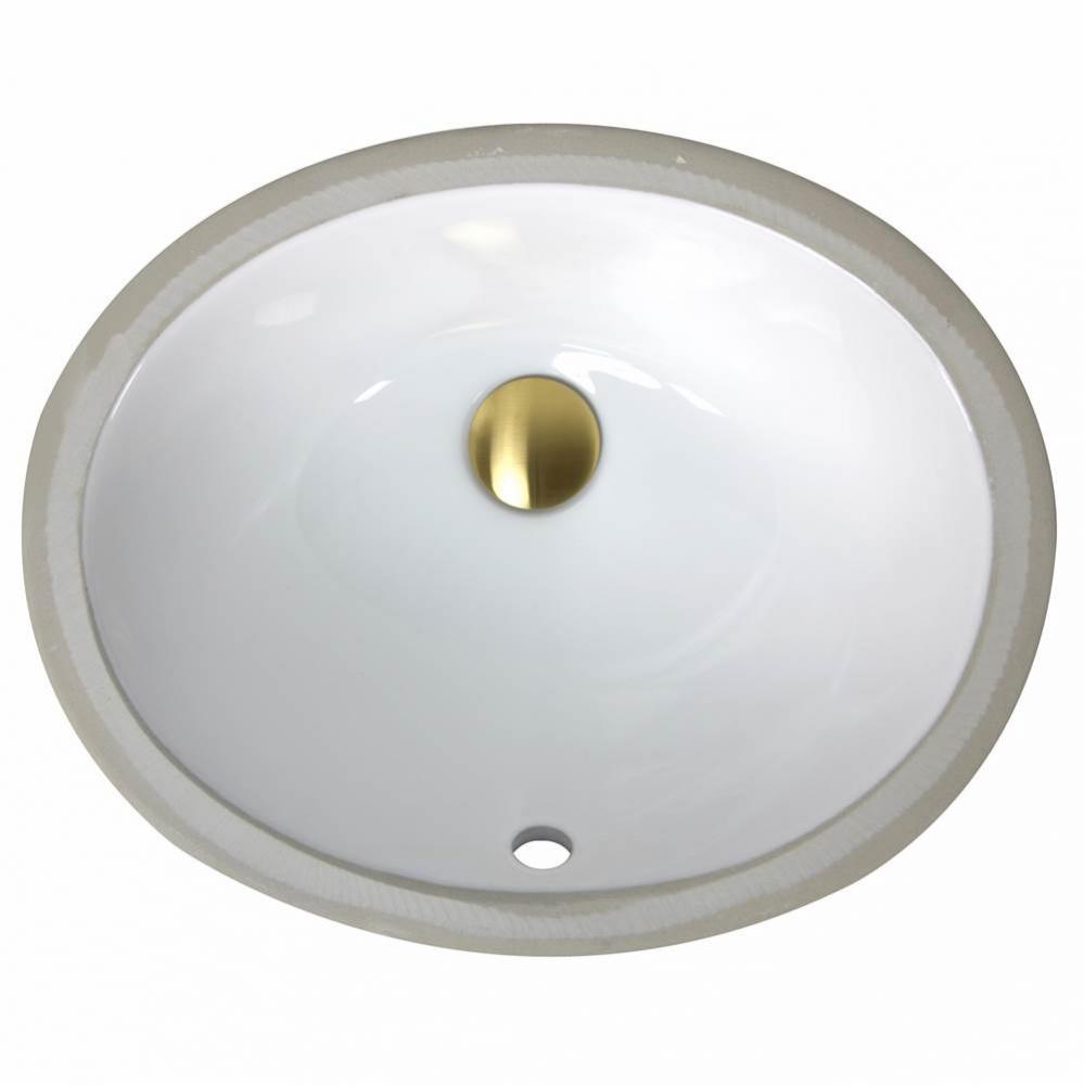 Glazed Bottom 13 Inch X 10 Inch Undermount Ceramic Sink In White Gb-13X10-W