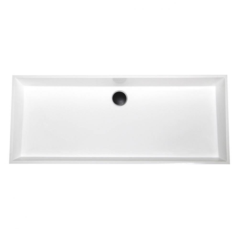 Rectangle White Glacierstone Sink