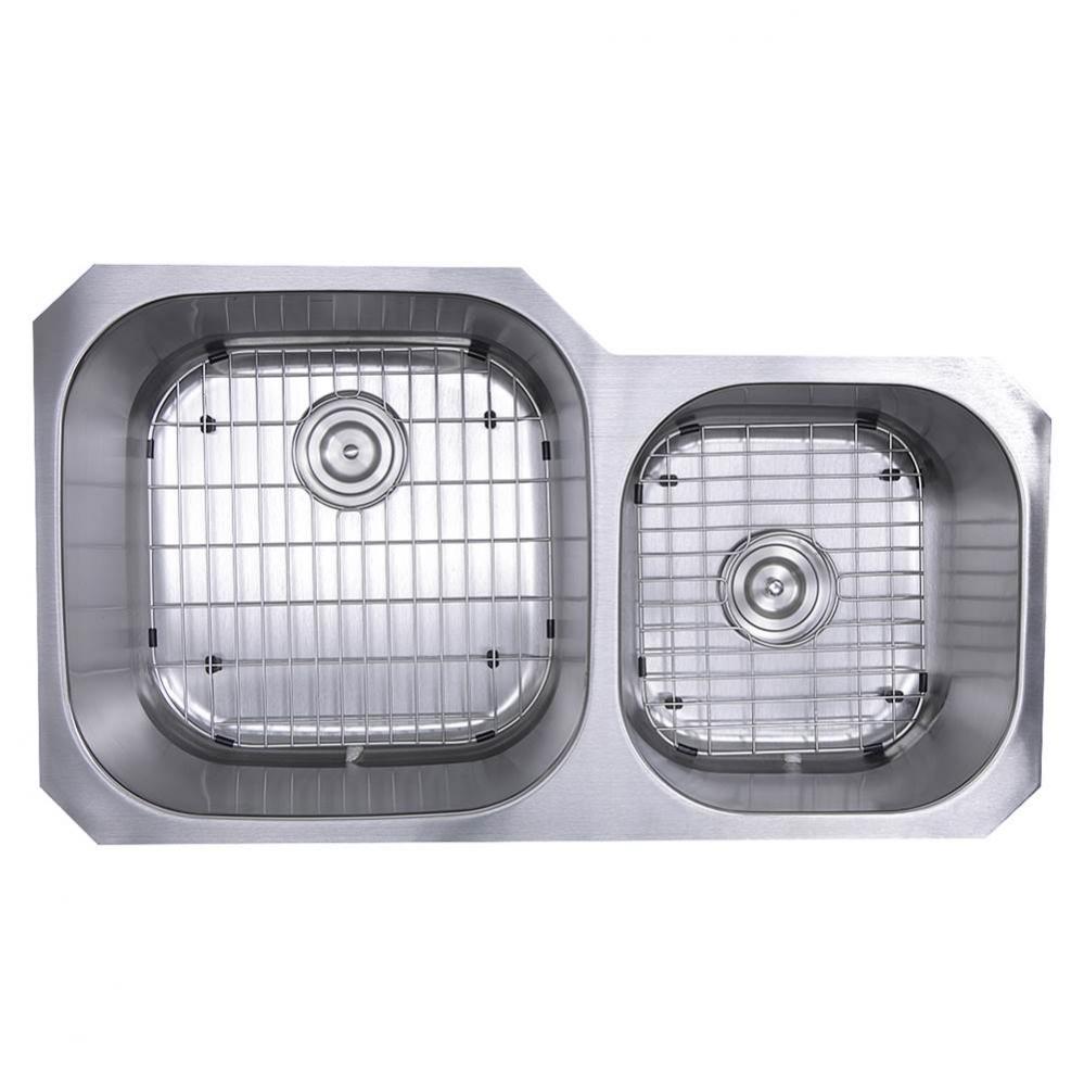 35 Inch Double Bowl Undermount Stainless Steel Kitchen Sink