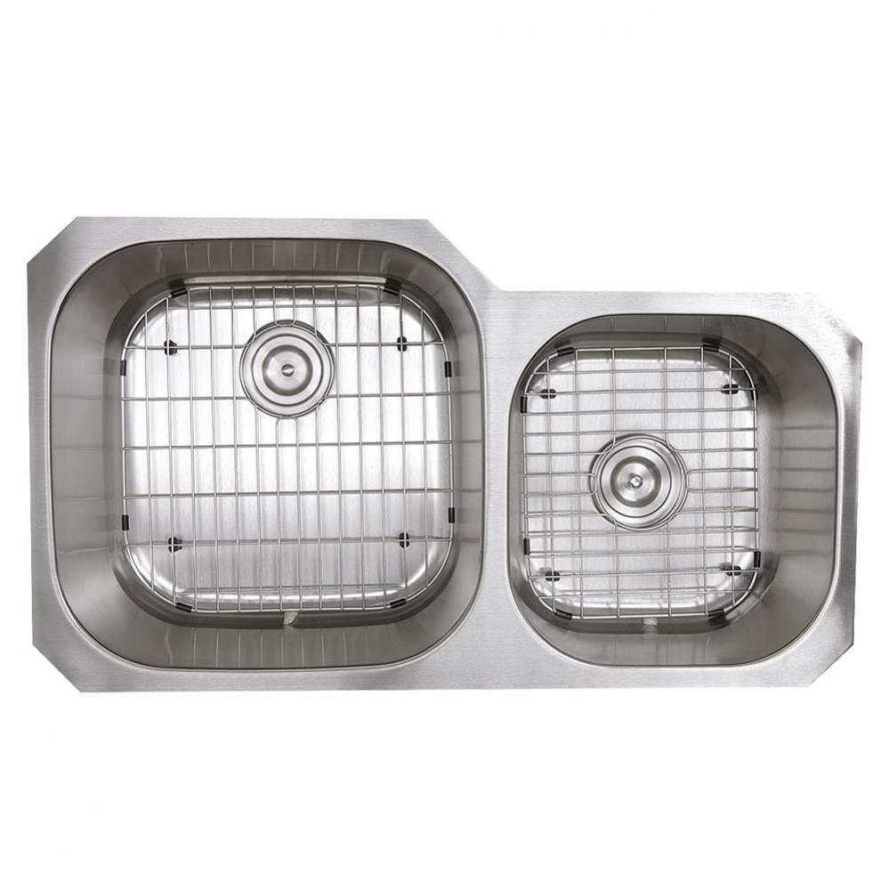 35 Inch Double Bowl Undermount Stainless Steel Kitchen Sink