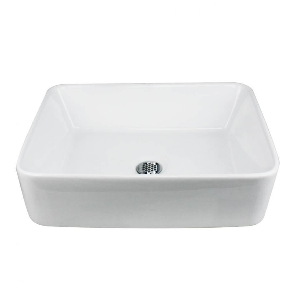 Rectangle White Vessel Sink