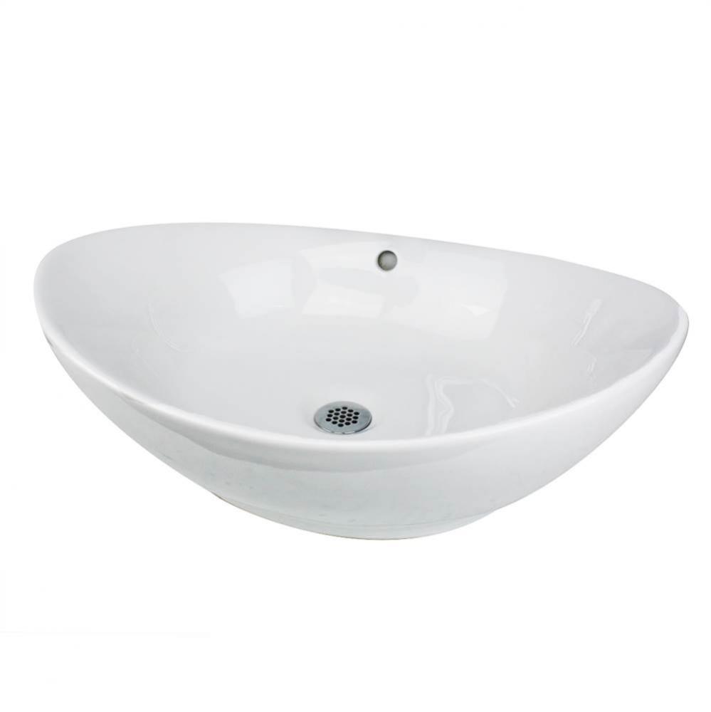 Oblong White Vessel Sink