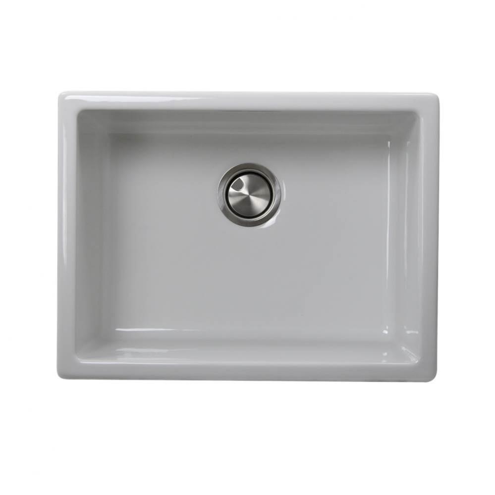 Orleans Collection Italian Fireclay 24-inch Fireclay Undermount / Topmount Sink