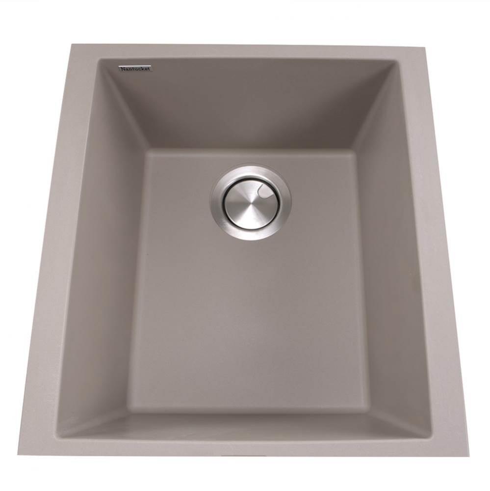 17'' Single Bowl Undermount Granite Composite Bar-Prep Sink Truffle