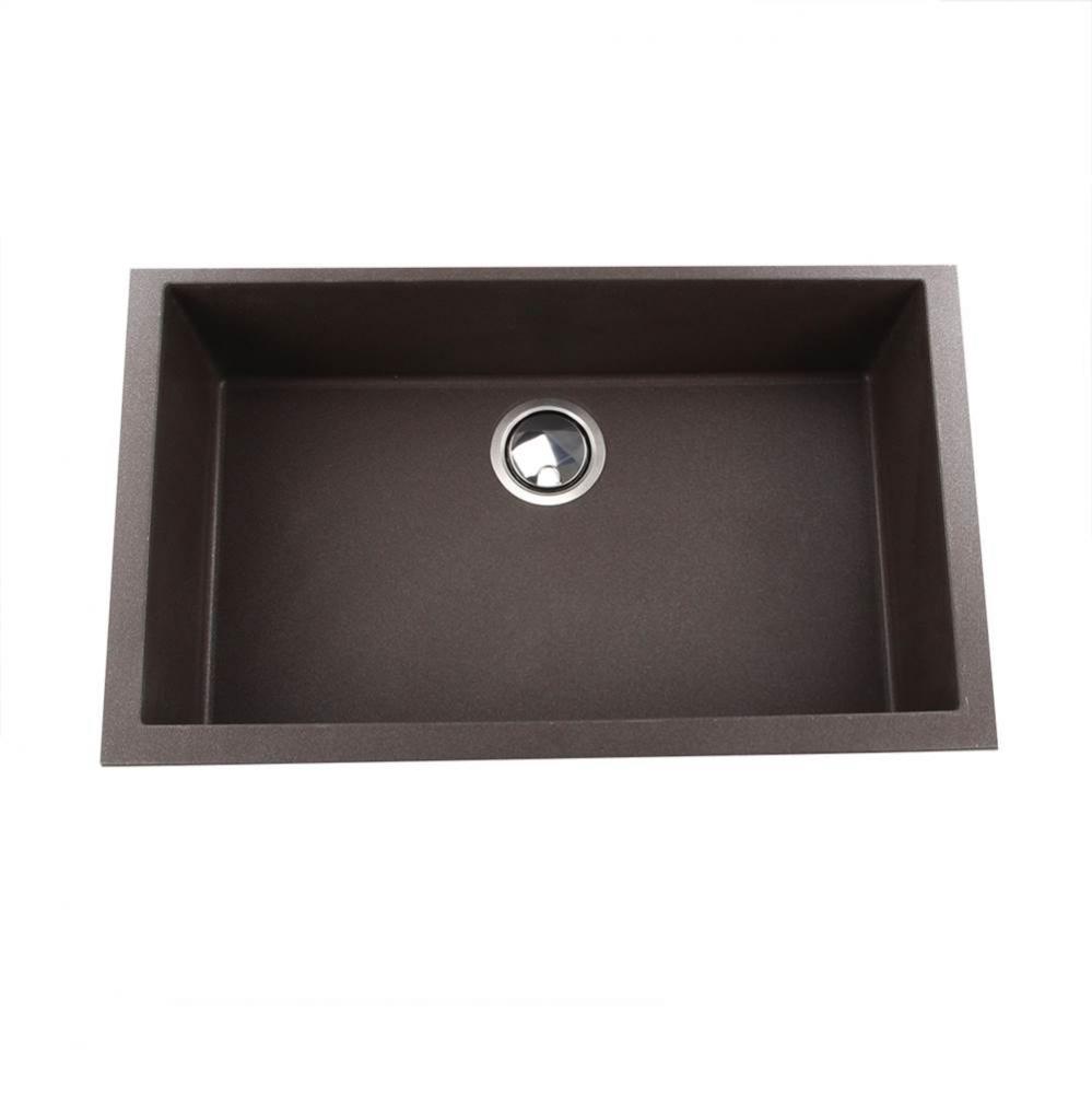 Large Single Bowl Undermount Granite Composite Brown