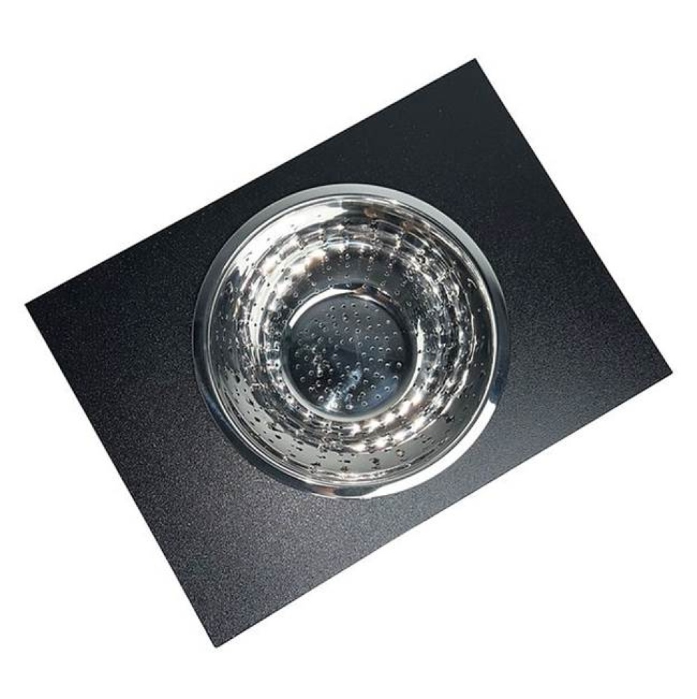 Black HDPE Cutting Board with Stainless Steal Colander