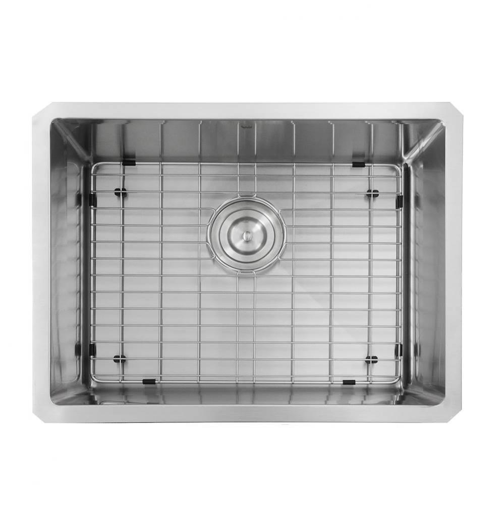 SR2318 - Pro Series Rectangle Single Bowl Undermount Small Radius Corners Stainless Steel Kitchen