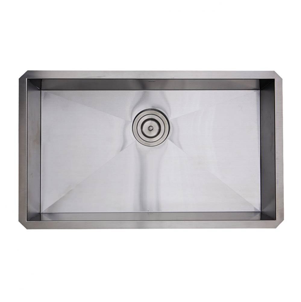 30-inch Single Bowl Zero Radius ADA Stainless Steel Kitchen Sink