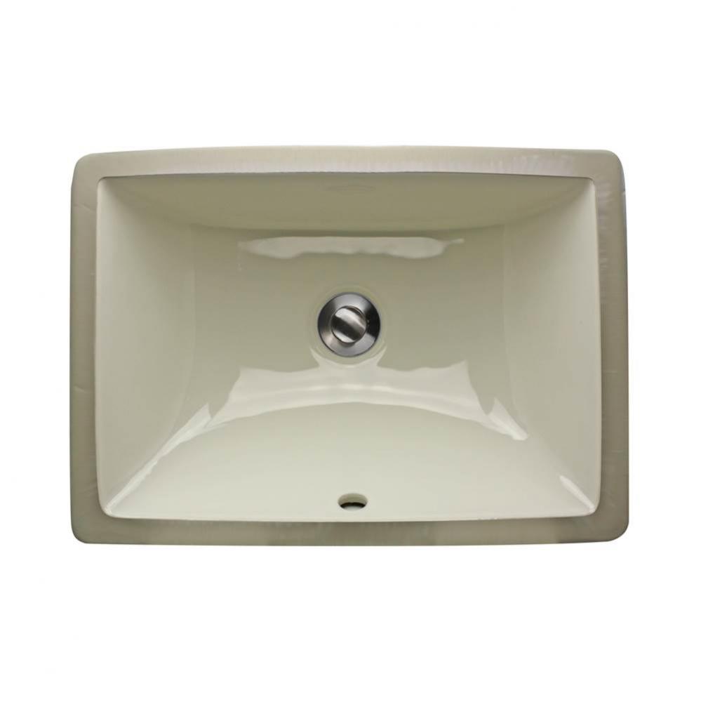 16 Inch X 11 Inch Undermount Ceramic Sink In Bisque