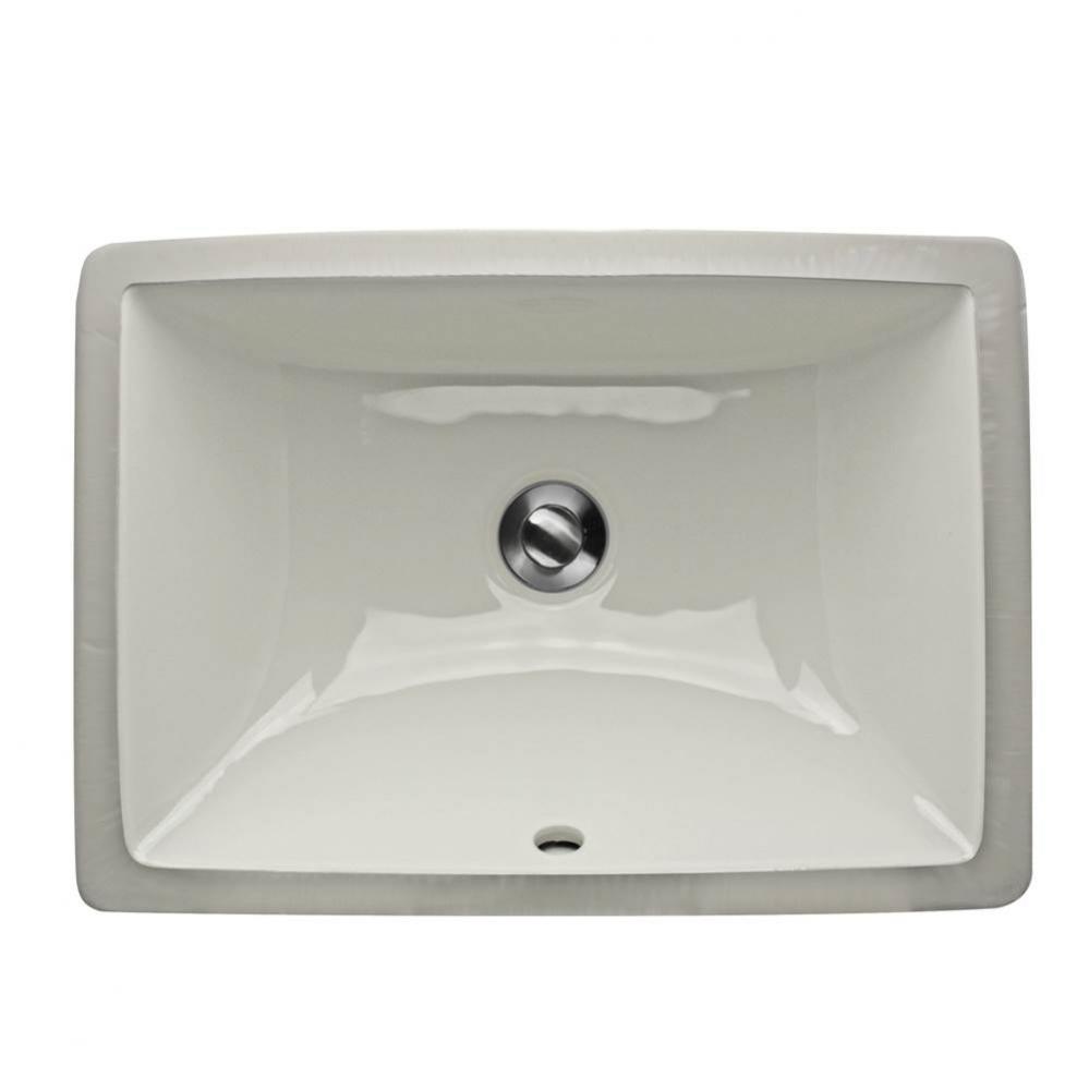 16 Inch X 11 Inch Undermount Ceramic Sink In White