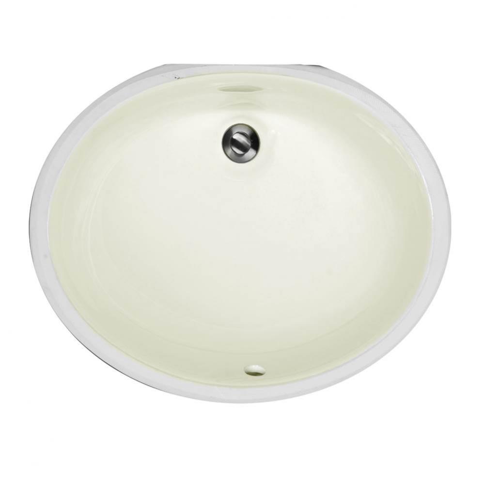 17 Inch X 14 Inch Undermount Ceramic Sink In Bisque