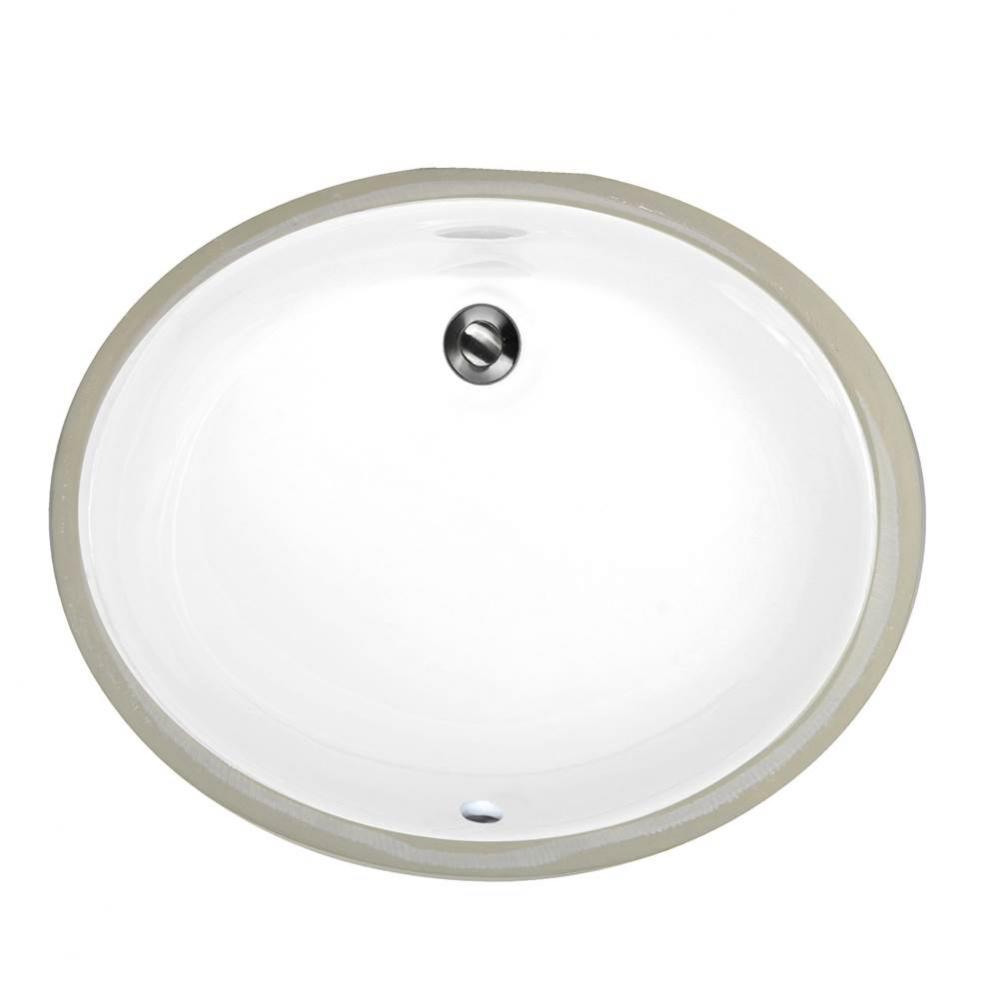 17 Inch X 14 Inch Undermount Ceramic Sink In White