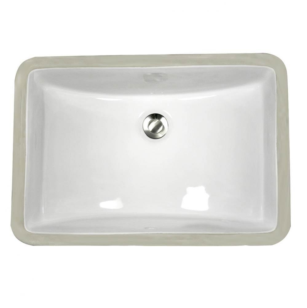 18 Inch X 12 Inch Undermount Ceramic Sink In White