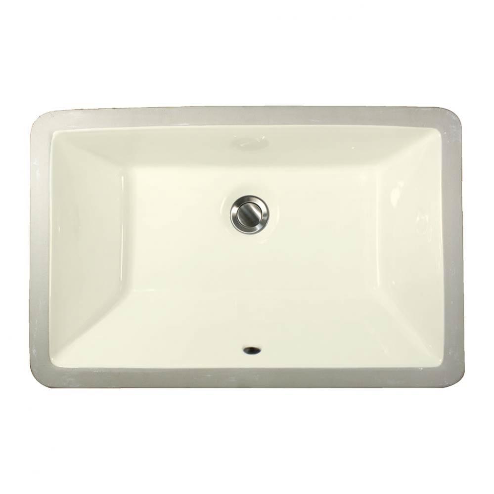 19 Inch X 11 Inch Undermount Ceramic Sink In Bisque
