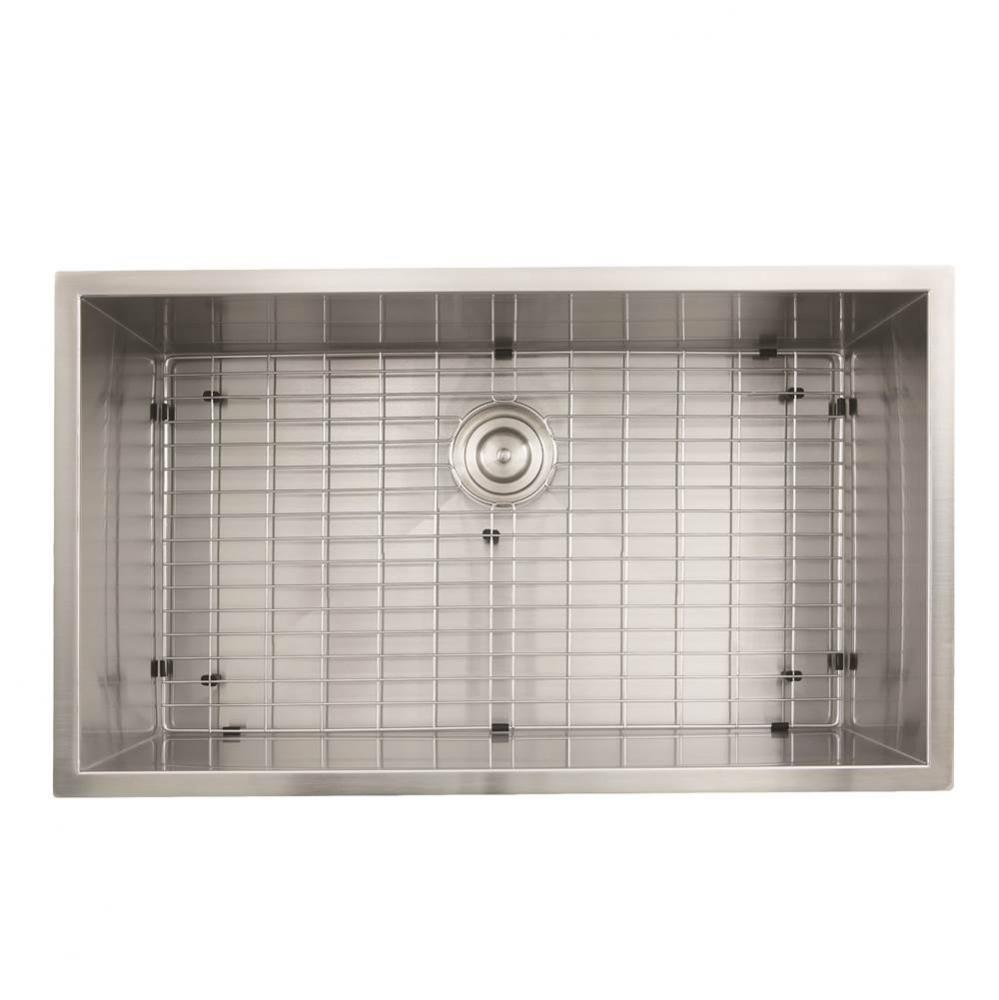 32 Inch Pro Series Large Rectangle Single Bowl Undermount Zero Radius Stainless Steel Kitchen Sink