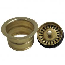 Nantucket Sinks 3.5EDF-PB - 3.5 Inch Extended Flange Disposal Kitchen Drain Brass