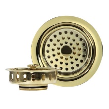 Nantucket Sinks 3.5 KDULB - Polished Brass 3.5 Inch Kitchen Drain