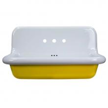 Nantucket Sinks NS-VCU36-YLWW - Fireclay Utility Sink In Yellow/White