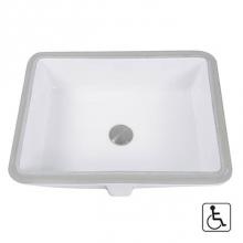 Nantucket Sinks UM-17x13-W - 17 Inch X 13 Inch Undermount Um-17X13-W Rectangle Ceramic Sink In White