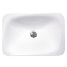 Nantucket Sinks DI-2114-R - 21 Inch Rectangular Drop-In Ceramic Vanity Sink