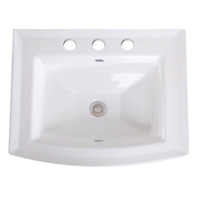 Nantucket Sinks DI-2320-R8 - 23 Inch Rectangular Drop-In Ceramic Vanity Sink DI-2320-R8