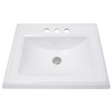 Nantucket Sinks DI-2418-R4 - 23 Inch Rectangular Drop-In Ceramic Vanity Sink