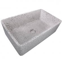 Nantucket Sinks FCFS3320S-PietraSarda - 33-Inch Farmhouse Fireclay Sink with Pietra Sarda Finish