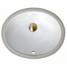 Nantucket Sinks GB-13x10-W - Glazed Bottom 13 Inch X 10 Inch Undermount Ceramic Sink In White Gb-13X10-W