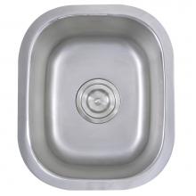 Nantucket Sinks NS1512 - 15 Inch Rectangle Undermount Stainless Steel Bar/Prep Sink, 18 Gauge