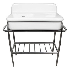 Nantucket Sinks NS-VCDM31-SSSS - Fireclay 30's Style Sink Stand Finished in Polished Stainless Steel
