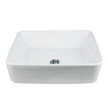 Nantucket Sinks NSV105 - Rectangle White Vessel Sink