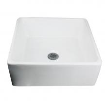 Nantucket Sinks NSV107A - Square White Vessel Sink