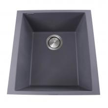 Nantucket Sinks PR1716-TI - 17'' Single Bowl Undermount Granite Composite Bar-Prep Sink Titanium