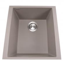 Nantucket Sinks PR1716-TR - 17'' Single Bowl Undermount Granite Composite Bar-Prep Sink Truffle
