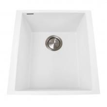 Nantucket Sinks PR1716-W - 17'' Single Bowl Undermount Granite Composite Bar-Prep Sink White
