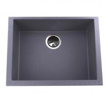 Nantucket Sinks PR2418-TI - Small Single Bowl Undermount Granite Composite Titanium
