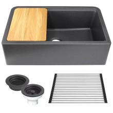 Nantucket Sinks PR3320-APS-BL - 33''X20'' GRANITE COMPOSITE APRON FARMHOUSE SINK