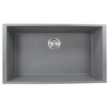 Nantucket Sinks PR3320-TI-UM - 33-inch Undermount Granite Composite Sink in Titanium