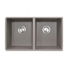 Nantucket Sinks PR5050-TR-UM - 50/50 Double Bowl Undermount Granite Composite Truffle